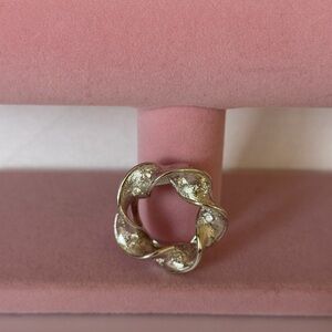 Brutalist-inspired costume vintage scarf clip from the 1970s